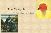 The Mongols Genghis to Kublai. The Steppe Steppe Culture Loyalty to kin/clan Courage culture Horsemanship Mobile (pastoralists & hunters) Animists Lots.