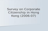 Survey on Corporate Citizenship in Hong Kong (2006-07)