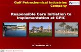 Gulf Petrochemical Industries Company. IntroductionRC Codes of Management PracticesGPIC Journey to RCBenefits.