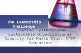 Creating Systemic and Sustainable Organizational Capacity for World-Class STEM Education The Leadership Challenge.