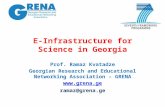 E-Infrastructure for Science in Georgia Prof. Ramaz Kvatadze Georgian Research and Educational Networking Association – GRENA  ramaz@grena.ge.