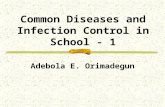 Common Diseases and Infection Control in School - 1 Adebola E. Orimadegun.