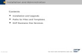 SAP AG 2003 Installation and Upgrade Paths for Files and Templates SAP Business One Services Contents Installation and Administration.
