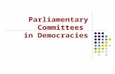Parliamentary Committees in Democracies. What is Parliament? The national legislature A group of elected people, mandated by citizens to represent them.