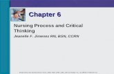 Nursing Process and Critical Thinking Jeanelle F. Jimenez RN, BSN, CCRN Chapter 6 Mosby items and derived items © 2011, 2006, 2003, 1999, 1995, 1991 by.