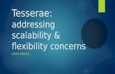 Tesserae: addressing scalability & flexibility concerns CHRIS EBERLE.