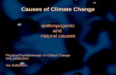 Causes of Climate Change anthropogenicand natural causes Physical Fundamentals of Global Change WS 2006/2007 Ina Sahlmann.