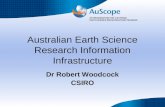 AN ORGANISATION FOR A NATIONAL EARTH SCIENCE INFRASTRUCTURE PROGRAM Australian Earth Science Research Information Infrastructure Dr Robert Woodcock CSIRO.