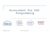 Assessment for ASD Programming November 2012IDEA Partnership1.
