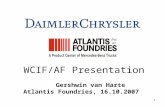 1 Gershwin van Harte Atlantis Foundries, 16.10.2007 WCIF/AF Presentation.