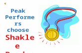Peak Performers choose Shaklee Products. Shaklee products have been chosen by over 100 Medal Winners.