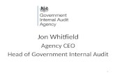 1 Jon Whitfield Agency CEO Head of Government Internal Audit.