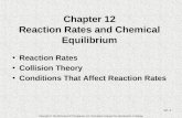 1 Chapter 12 Reaction Rates and Chemical Equilibrium Reaction Rates Collision Theory Conditions That Affect Reaction Rates 12- Copyright © The McGraw-Hill.