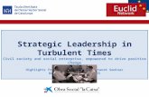 Strategic Leadership in Turbulent Times Civil society and social enterprise, empowered to drive positive change Highlights from Euclid Leadership Network.