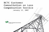 BCTC Customer Consultation on Loss Compensation Service January 15, 2007.