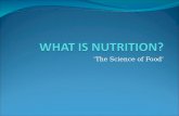 ‘The Science of Food’. NUTRIENTS Need nutrients to regulate bodily functions, promote growth, repair body tissues, and energy. Something that is necessary.