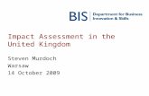 Impact Assessment in the United Kingdom Steven Murdoch Warsaw 14 October 2009.