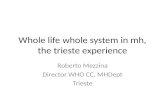 Whole life whole system in mh, the trieste experience Roberto Mezzina Director WHO CC, MHDept Trieste.