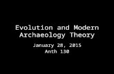 Evolution and Modern Archaeology Theory January 28, 2015 Anth 130.