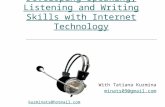 Developing Speaking, Listening and Writing Skills with Internet Technology With Tatiana Kuzmina minats09@gmail.com kuzminats@hotmail.com.