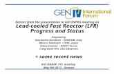 Extract from the presentation to GIF/INPRO meeting on Lead-cooled Fast Reactor (LFR) Progress and Status Prepared by Alessandro Alemberti - EURATOM, Italy.