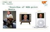 Spring 2007 ITHES 569 Dr. Counts “Overview of NON-print Media” Delanna Reed Matt Jordan Jeff Beard.