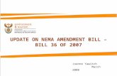 UPDATE ON NEMA AMENDMENT BILL – BILL 36 OF 2007 Joanne Yawitch March 2008.