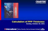 Calculation of PFP Thickness Friday, 28 August 2015.