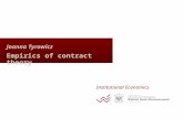 Joanna Tyrowicz Empirics of contract theory Institutional Economics.