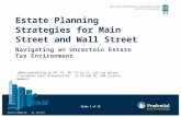 Slide 1 of 35 0234472-00002-00 Ed. 02/2013 Estate Planning Strategies for Main Street and Wall Street Navigating an Uncertain Estate Tax Environment [When.