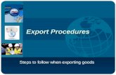 Company LOGO Export Procedures Steps to follow when exporting goods.
