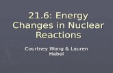 21.6: Energy Changes in Nuclear Reactions Courtney Wong & Lauren Hebel.