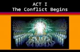 ACT I The Conflict Begins. ACT I The Stage l God sits on the throne in the center l 4 cherubim surround the throne praising God l 24 elders sit on 24.