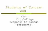 Students of Concern and Plan for College Response to Campus Incidents.