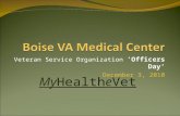Veteran Service Organization ‘Officers Day’ December 3, 2010 MyHealtheVet.