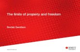 The limits of property and freedom Sinclair Davidson.