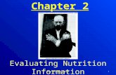 Chapter 2 Evaluating Nutrition Information Nutrition-Chapter 21.