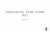 Substances from Crude Oil C1.5. What do I need to know? Recall how hydrocarbons can be cracked to make smaller more useful molecules. Describe some of.