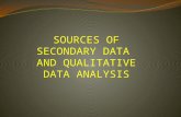 SOURCES OF SECONDARY DATA AND QUALITATIVE DATA ANALYSIS.