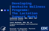 Developing Worksite Wellness Programs: The Lactation Support Model Katherine Shealy, MPH, IBCLC, RLC Nutrition Branch Carol MacGowan, MPH, RD, LD Program.
