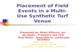 Placement of Field Events in a Multi-Use Synthetic Turf Venue Presented by: Beals Alliance, Inc. Jay Beals – President and CEO Tony Wood – Associate Sr.