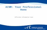 Affiliate Information here ACNM: Your Professional Home.