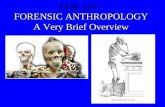 CHE 113 1 FORENSIC ANTHROPOLOGY A Very Brief Overview CHE 113.