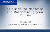 A+ Guide to Managing and Maintaining your PC, 6e Chapter 20 Notebooks, Tablet PCs, and PDAs.