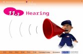 11.3 Hearing 1 Hearing 11. 3. 11.3 Hearing 2 Hearing Hearing allows us to… communicate.