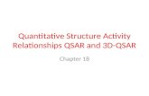 Quantitative Structure Activity Relationships QSAR and 3D-QSAR Chapter 18.