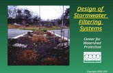 Design of StormwaterFilteringSystems Center for Watershed Protection Copyright 2000, CWP.