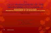 11 CH 27 MANAGEMENT OF THE DEVELOPING OCCLUSION (I) DEVELOPMENT OF THE OCCLUSION PREVENTIVE MANAGEMENT OF THE DEVELOPING OCCLUSION McDonald, Avery, Dean.