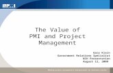 The Value of PMI and Project Management Gary Klein Government Relations Specialist NIH Presentation August 12, 2009.