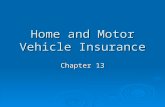 Home and Motor Vehicle Insurance Chapter 13. Insurance and Risk Management Section 13.1.